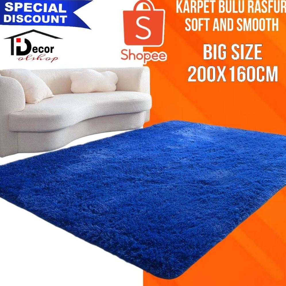 new karpet bulu ukuran besar 200x160cm