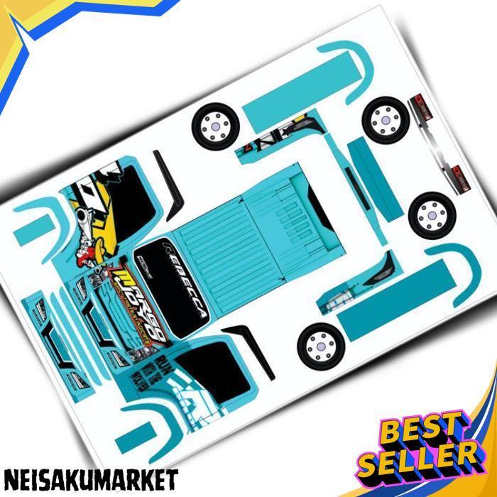 Pola Stiker Truk Oleng Ukuran Besar 2 Lembar