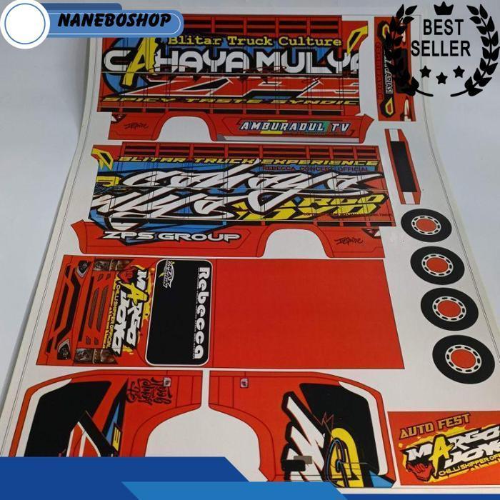 Stiker Pola Papercraft Truk Oleng