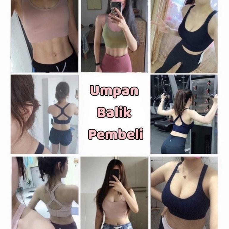 original angel mommy bra olahraga sports bra yoga lari melompat push up mulus bh tanpa jahitan