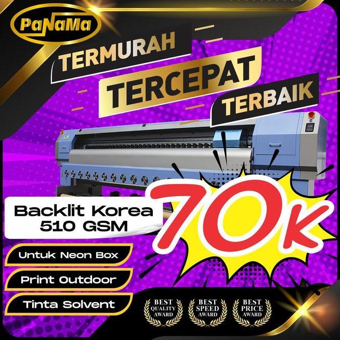 TERLARIS DITAL PRINTING BACKLIT KOREA 510GSM, PRINT FLEXI BACKLITE, NEON BOX