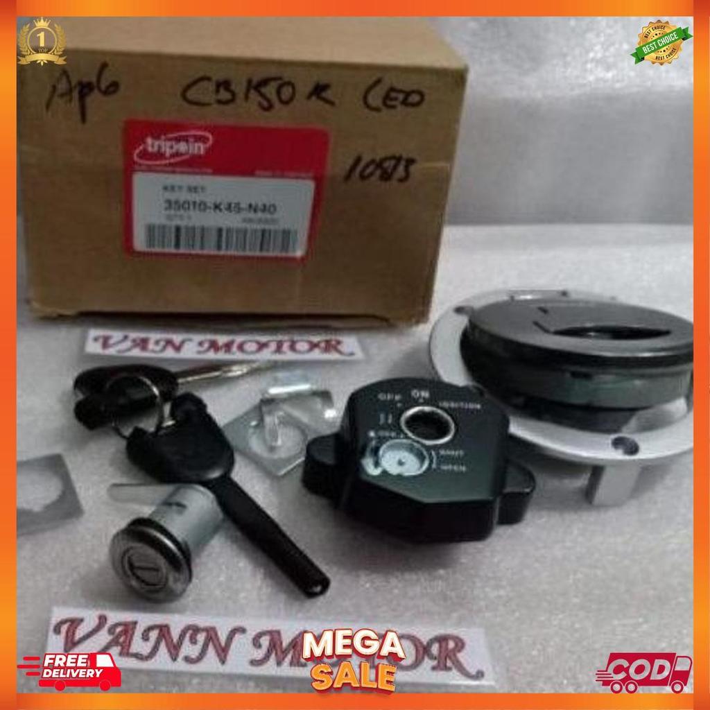 Kunci Kontak 1Set Tutup Tangki Cbr 150 R Led 2018 Kualiatas Di Jamin Seperti Bawaan Motor [S1]