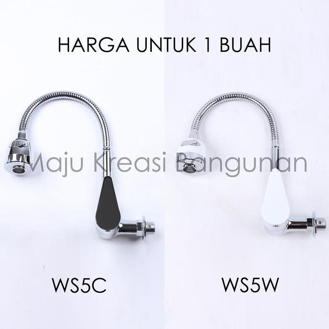 NEW KRAN ANGSA FLEKSIBEL SOLIGEN KERAN CUCI PIRING TEMBOK SINK WS5 WS5W ORI