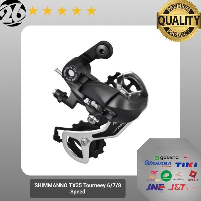 NEW REAR DERAILLEUR SEPEDA RD SHIMANO TX35 TOURNEY 6 7 8 SPEED ORIGINAL ORI