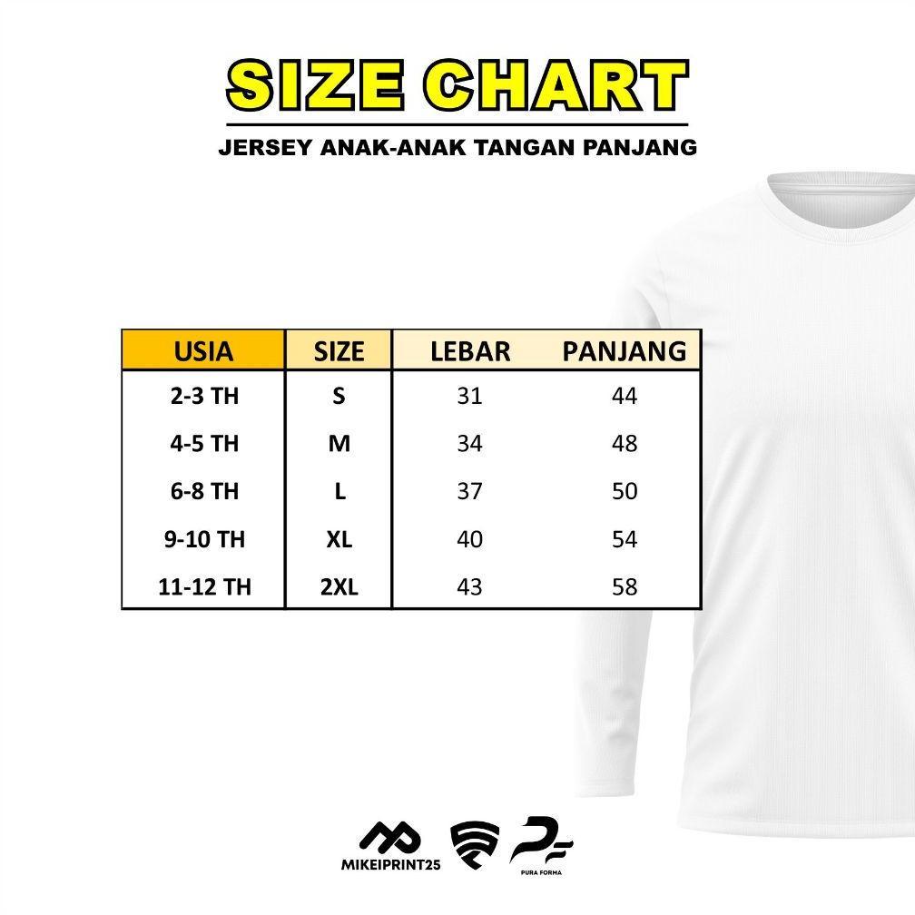 recommended kaos  olahraga anak jersey dryfit polos panjang