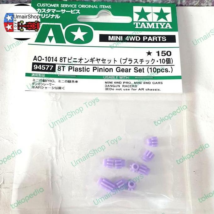 Modello- Tamiya Gear Pinion Ungu Tamiya 94577 Original Gear Pinion Isi 10Pcs