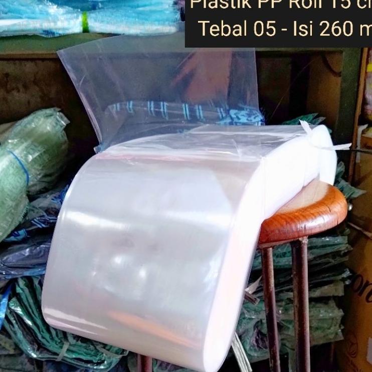 Plastik Pp Roll Lebar 15 Cm - Bening Tebal 05