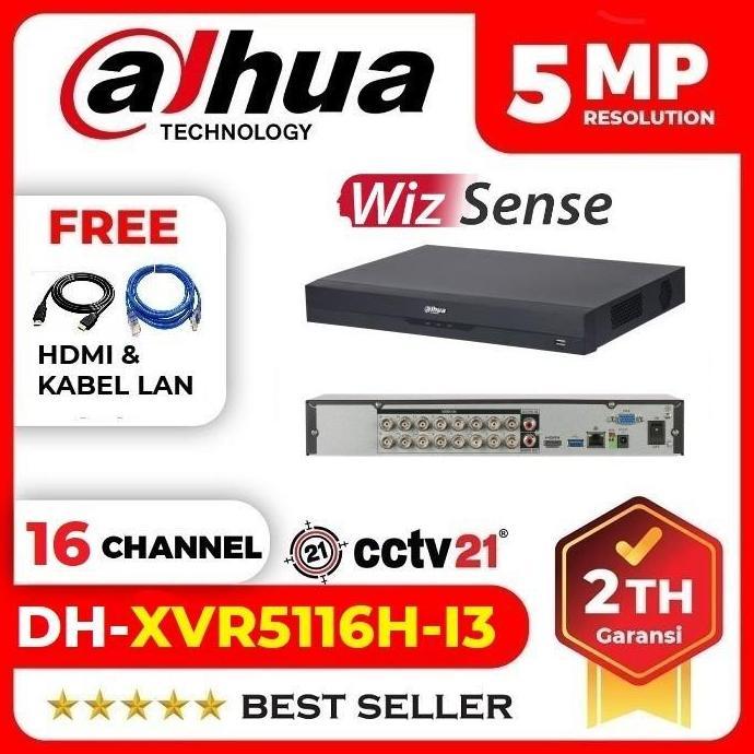 DVR DAHUA 16CH 16 CHANNEL 5MP DH-XVR5116HS-5M-I3 H.265 PROMO CCTV21