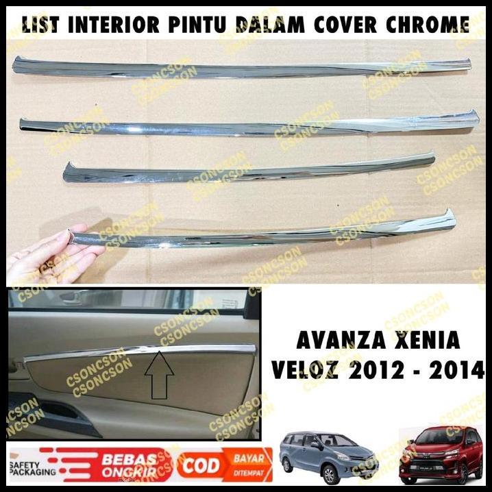 HOT DEAL LIST INTERIOR PINTU DALAM AVANZA XENIA VELOZ 2012 2014 COVER CHROME 