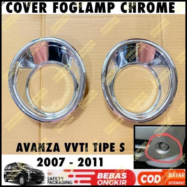 HOT DEAL COVER FOGLAMP AVANZA VVTI TIPE S 2007 2010 2011 FOG LAMP CHROME 