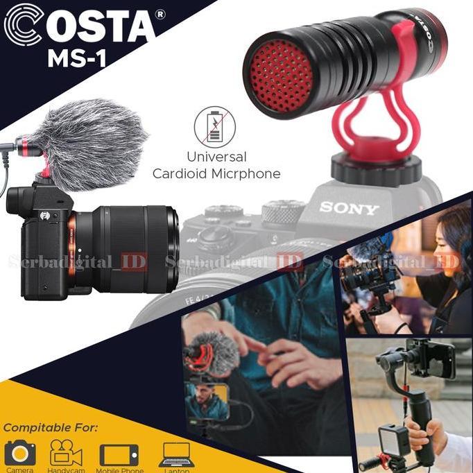 COSTA MS-1 Cardiodid Microphone Shotgun For DSLR,Video,Android