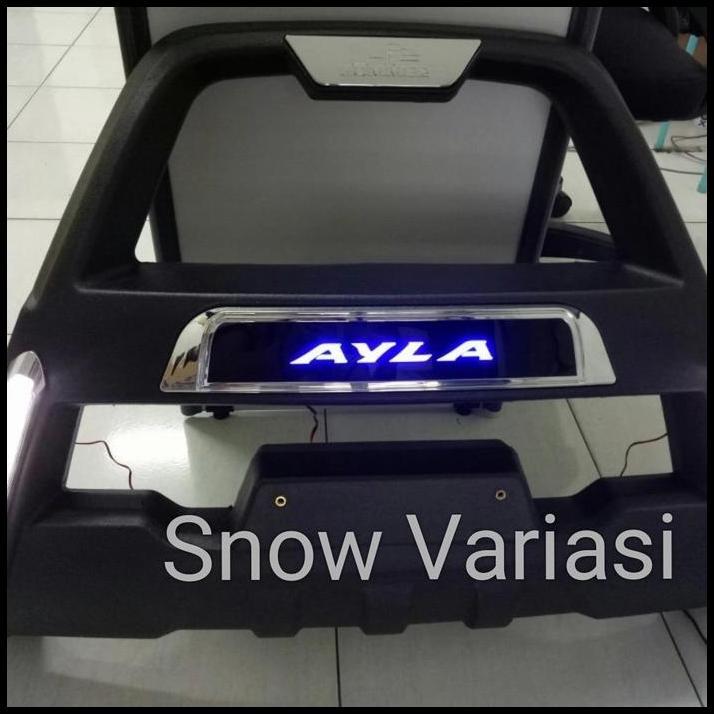 TERLARIS TANDUK / BUMPER DEPAN AYLA WITH LED 