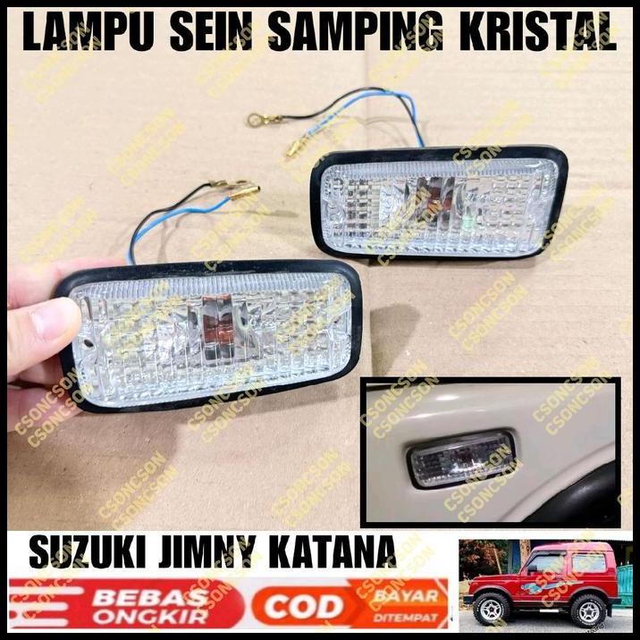 TERLARIS LAMPU LED SEIN SAMPING MOBIL JIMNY KATANA KRISTAL SEN KUNING 