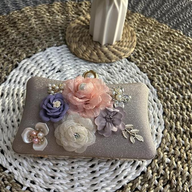 Tas Wanita Freesia Tas Pesta Mewah Clutch Pesta Elegant Tas Import Premium Tas Mewah