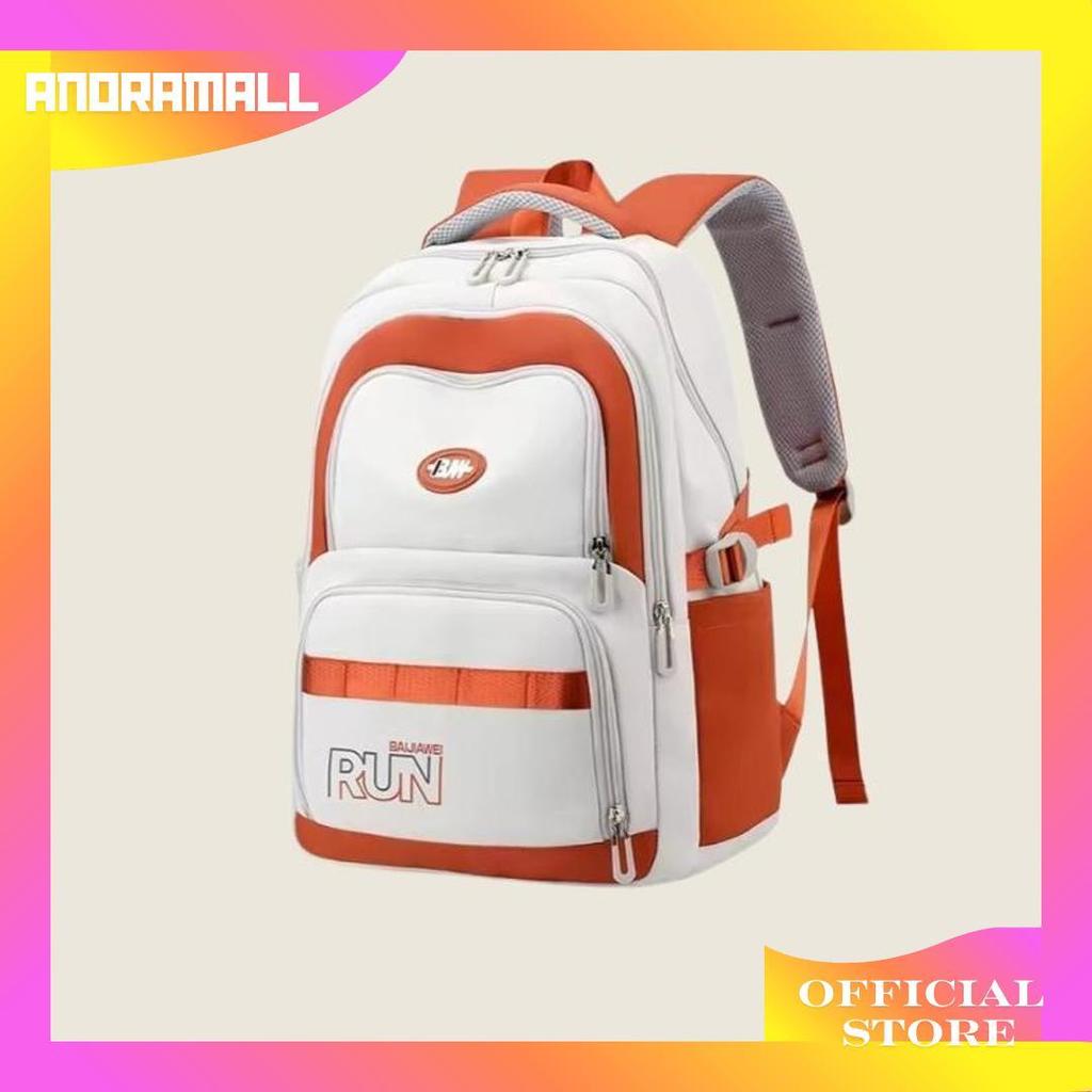 Ransel Anak Sekolah RUN Murah Free Bonus Botol Jam Tangan Nano Spray Dan Gantungan Lucu Cute Bisa CO