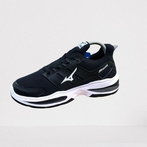 NEW SEPATU MIZUNO PRIA MODEL RUNNING HITAM PUTIH - SEPATU OLAHRAGA VOLLY - SPATU SNEAKERS PRIA WANIT