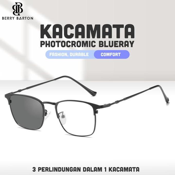 Berrybarton Kacamata Komputer Anti Radiasi Blueray Photocromic 101902