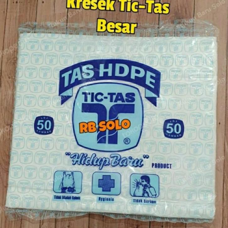 Kresek Tic Tas Putih 28 Cm Hdpe - Besar Isi 50 Pcs