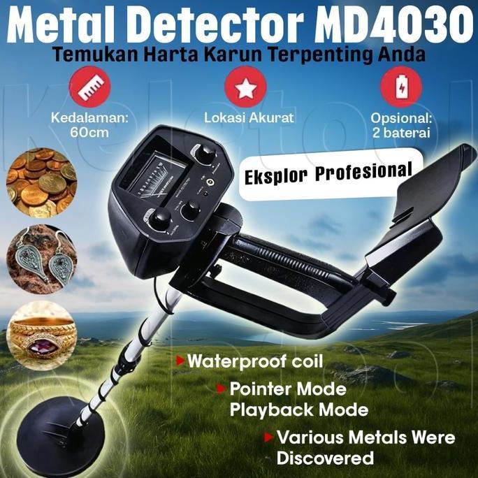 DUDLEY Detektor Logam Emas MD4030 Metal Detektor Pendeteksi Emas Logam Bawah Tanah Logam Waterproof 