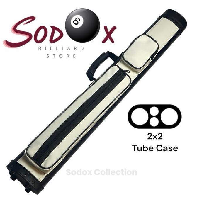 Tas Billiard Case Cue 2X2 Putih Tube Case