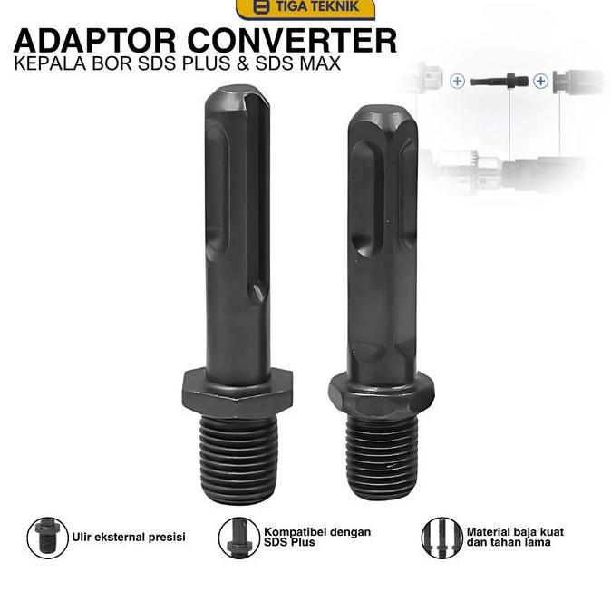 Adaptor Konverter Kepala Bor Impact Drill Chuck Wrench 1/2-20UNF / Sambungan Kepala Bor Impact
