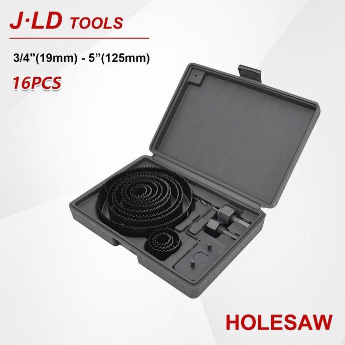 NUIFARM - JLD MATA BOR HOLESAW 16PCS MATA BOR BULAT LUBANG SET MATA BOR PELUBANG KAYU PIPA PARALON P