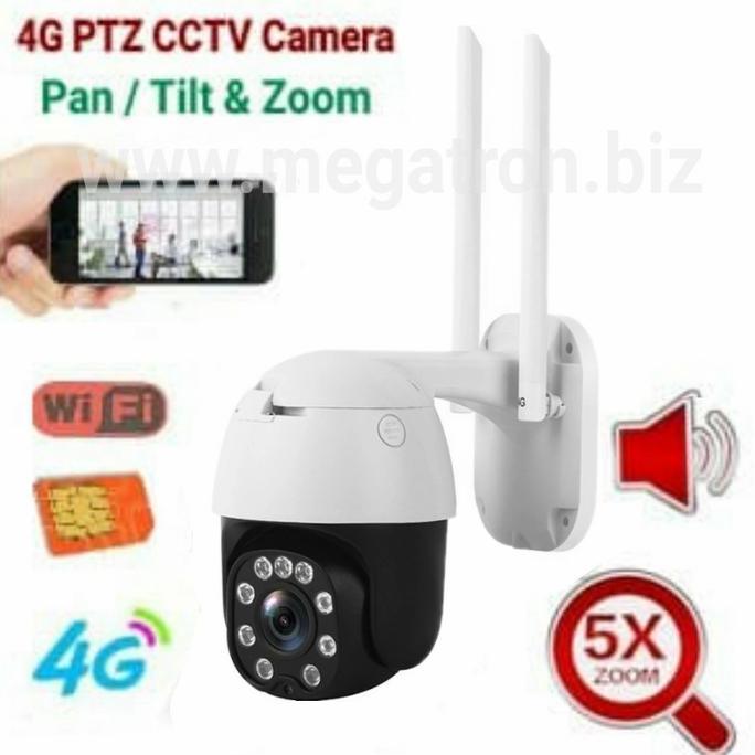 4G GSM CCTV Camera (pakai Simcard) Pan/Tilt 5x Zoom Waterproof