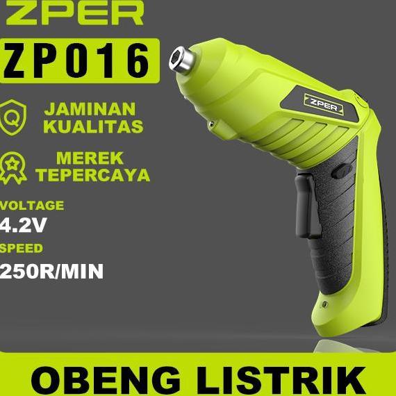 NUIFARM - ZPER MESIN BOR BATERAI 4.2V OBENG LISTRIK CORDLESS DRILL BATTERY BOR KAYU TRIPLEK BESI BOR