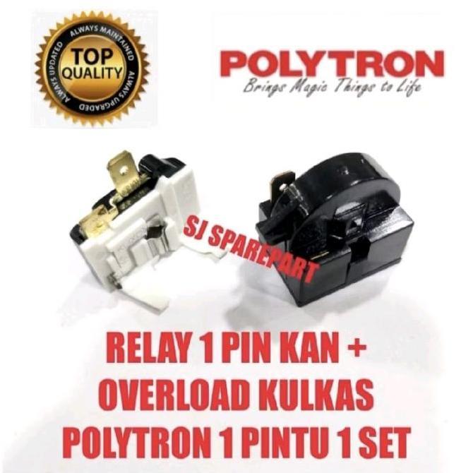TERLARIS PTC RELAY DAN OVERLOAD KULKAS POLYTRON 1 PINTU / RELAY KULKAS POLYTRON 1 PINTU
