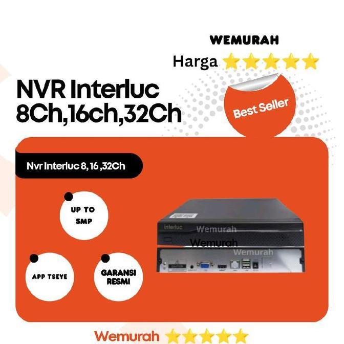TERLARIS NVR 16 CHANNEL INTERLUC 5MP EGN-45216F - NVR 16CH IP CAM - NVR 16PORT