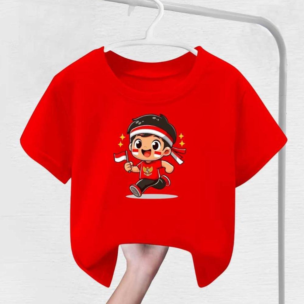 Best Seller Redlove / Kaos Anak 17 Agustus 2025 / Baju 17 Agustus  Naik Pensil / Pakaian 17 Agustus 