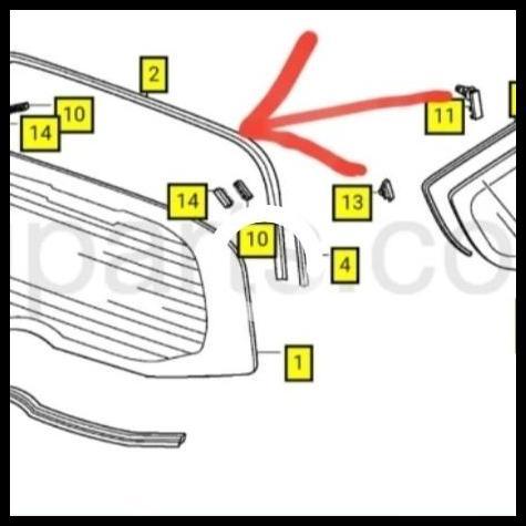 TERBARU KARET KACA BELAKANG HONDA JAZZ GE8 2009-2014 ORIGINAL HONDA 