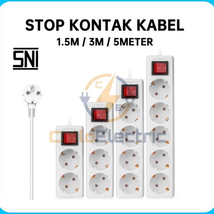 Larissagalllery - Stop Kontak Kabel / Kabel Roll / Stop Kontak + Kabel 2 3 4 5 Lubang