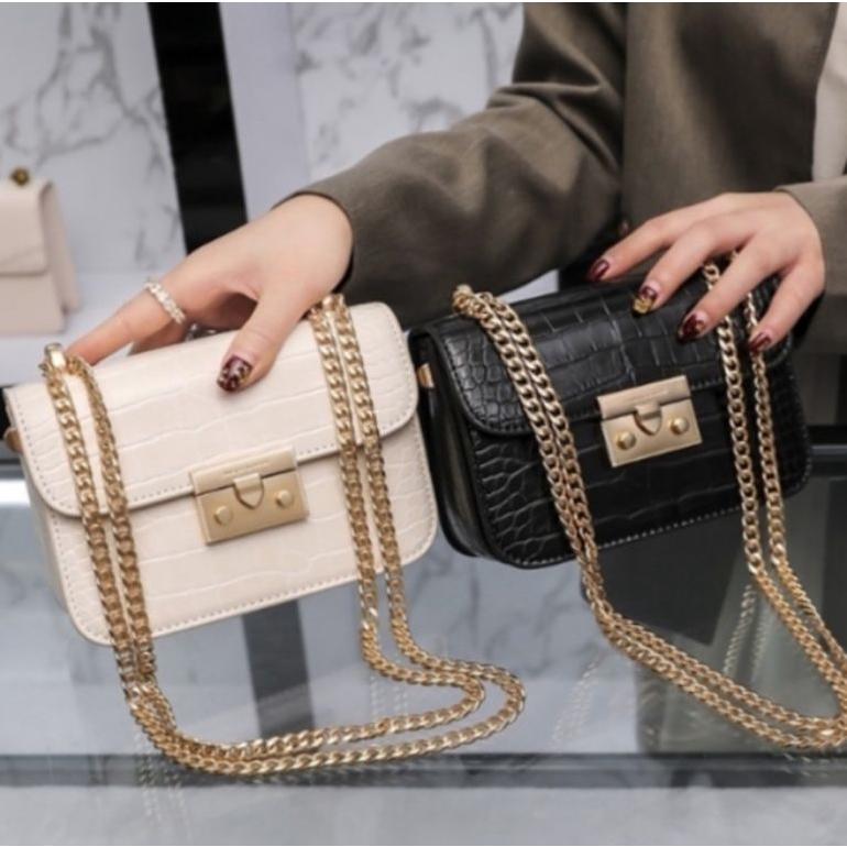 best deals tas mini croco/tas wanita tali rantai/tas selempang malvia bag/slingbag croco