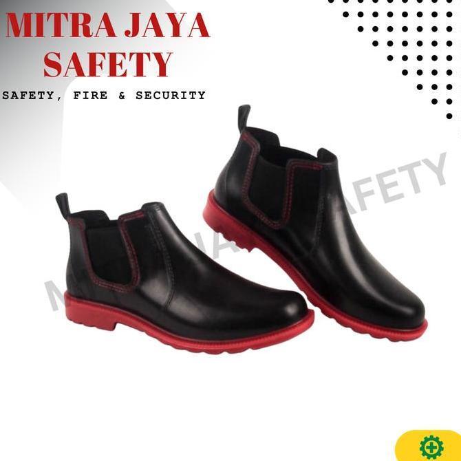 Ap Boot Hobby Sepatu Ap Boot Hobby Sepatu Boot Pendek Hobby & Work Ap Boots Hitam Merah Karet Anti A