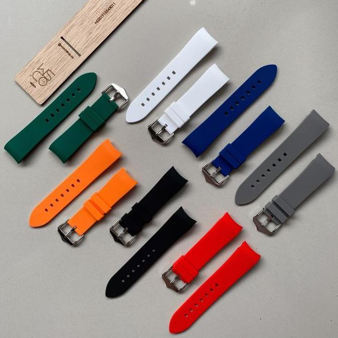 Rubber Curved Strap Tali Jam Karet Curved End