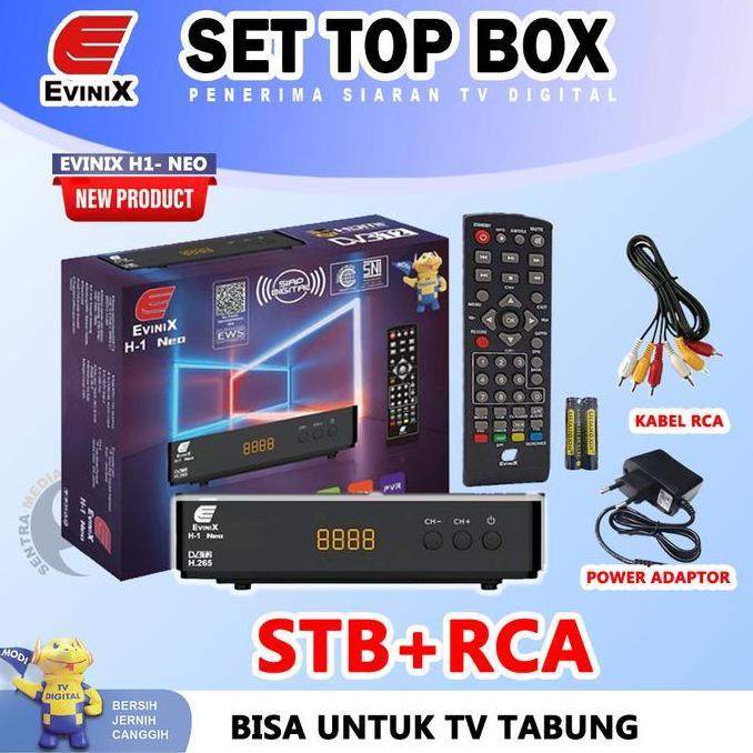 SET TOP BOX TERMURAH STB EVINIX-H1 NEO DVBT2 BERGARANSI RESMI  COD