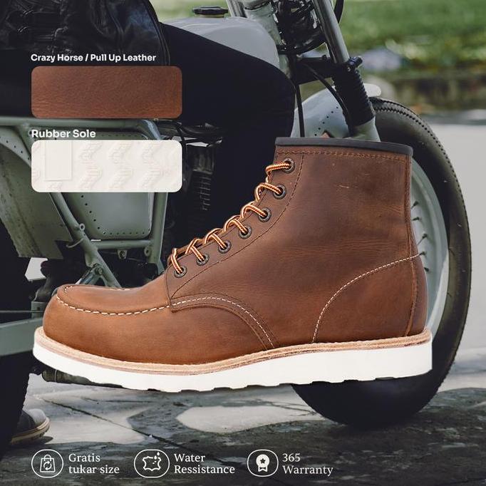 LTHRKRFT - Boots - Sepatu Boots Pria Moc Toe Boots Kulit Asli