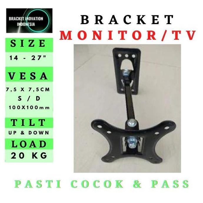 TERLARIS BRACKET MONITOR/TV BRAKET TV/MONITOR BREKET TV/MONITOR 14-27 INCH