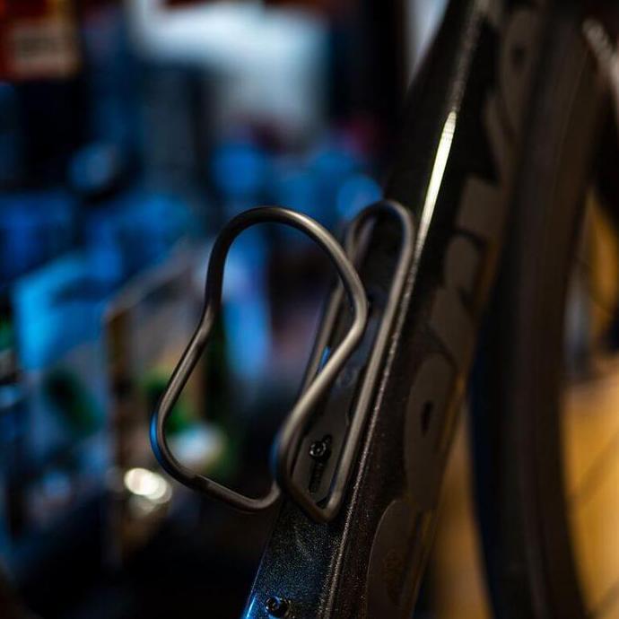 Silca Sicuro Titanium Bottle Cage Black Cerakote