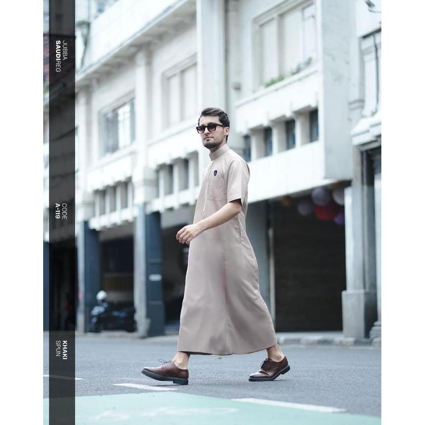 SAMASE Jubba Zipper A119 Jubah Pria Dewasa Lengan Pendek