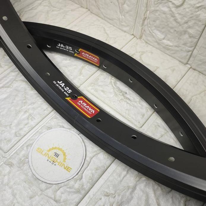 Rims Velg BMX 20 Murni ARAYA JA25 Rim Lubang 36H TAPAK LEBAR Alloy Single Wall Ada Brake Line Valve 