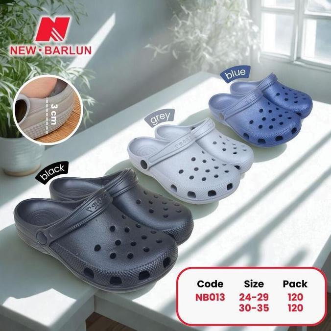 NEW BARLUN Sandal Anak NB013 Terbaru Model Kekinian Bahan Modern Ringan Nyaman Size 24-35 Karet Send