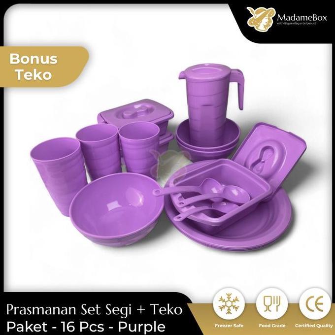TERLARIS MADAMEBOX PRASMANAN MINI SET COMBO TEKO KULKAS ISI 16 PCS (3 BASI MINI ML + 3 PIRING MAKAN 