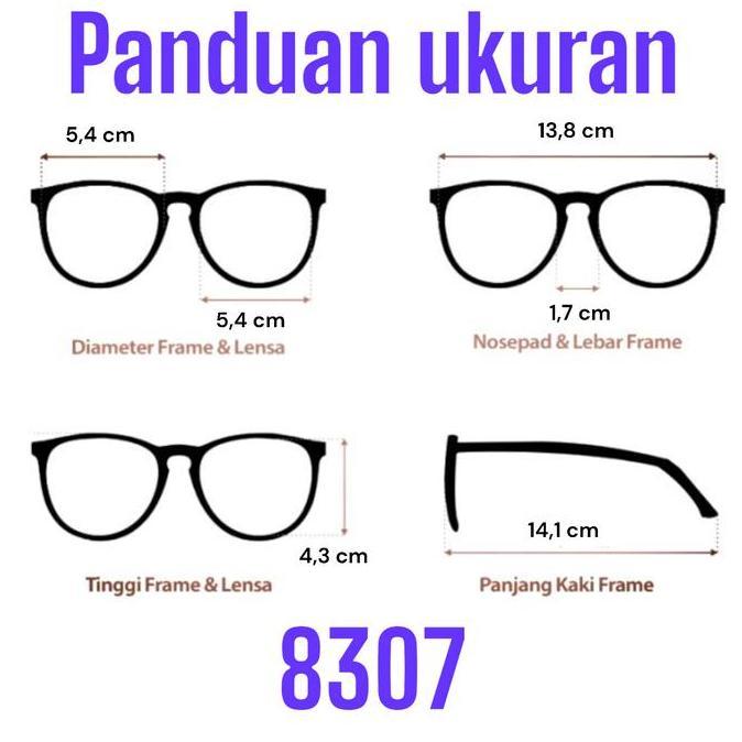 KACAMATA KOTAK ANTI RADIASI PHOTOCROMIC BLUERAY LAKI LAKI PEREMPUAN 8307 LENSA TERSEDIA NORMAL MINUS
