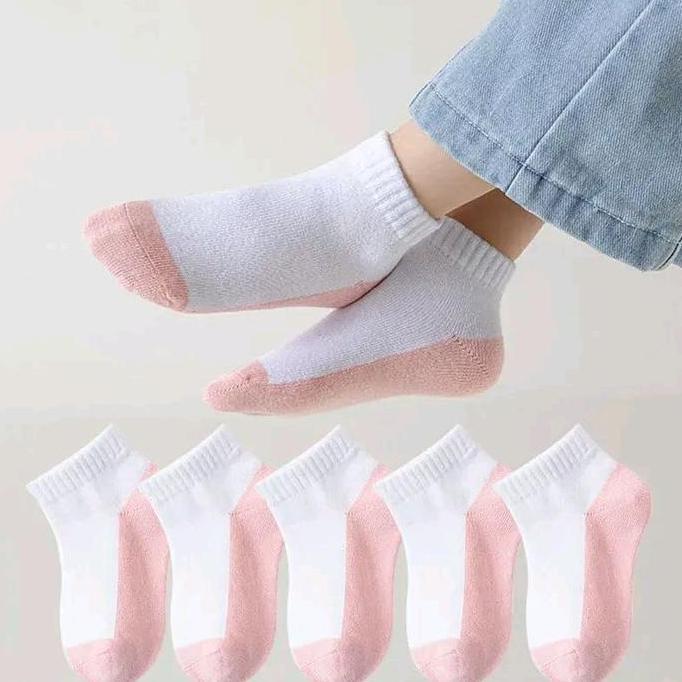 3 pasang kaos kaki sekolah SD TK kaos kaki 2 warna anak cewek cowok