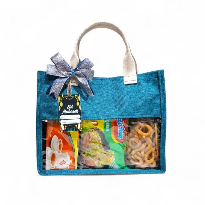 New Tas Hampers Lebaran Idul Fitri - Goodie Bag Hampers Mika 25x22 Cm - Tas Mika Transparan PVC