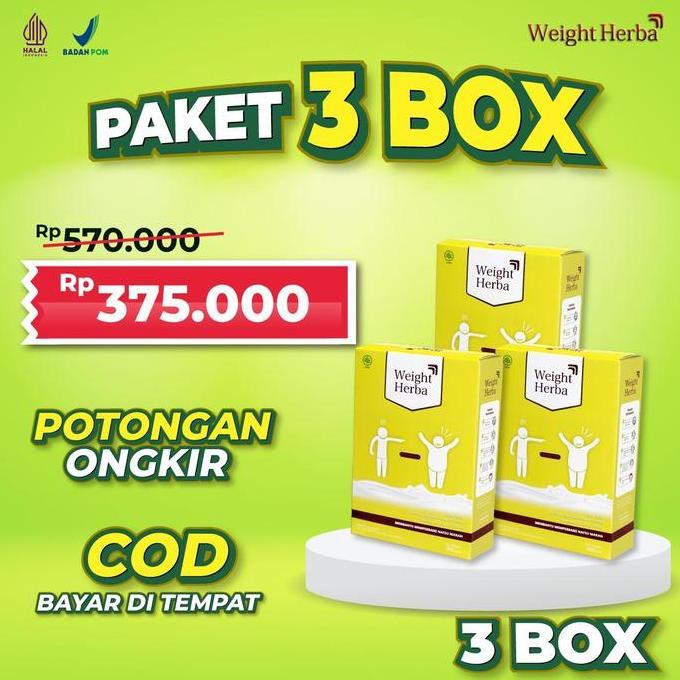 lydiaowbear - susu weight herba - paket hemat 3 box weight herba