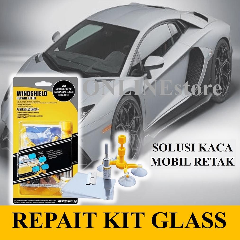 NEW Lem Perbaikan Kaca Mobil Aquarium Retak Tanpa Bekas Repair Kit Glass Alat Reparasi Sealant Kaca 