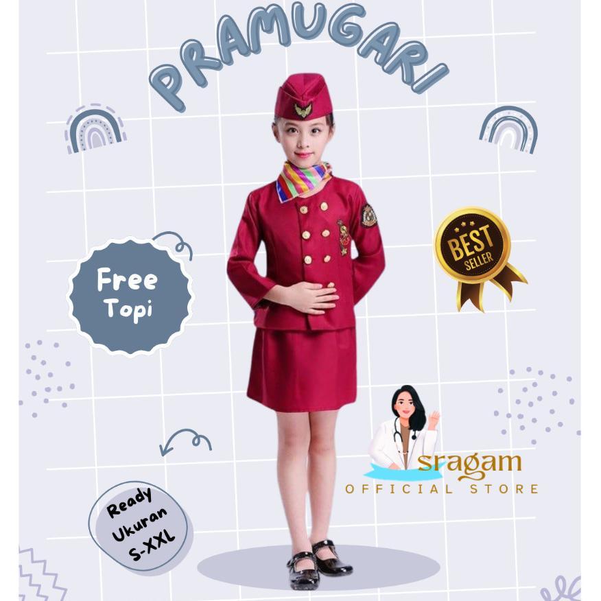 Diskon Seragam Profesi Anak Sragam - Baju Profesi Anak Pramugari Seragam Profesi Anak Pramugari Kere
